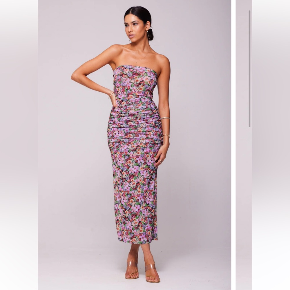 RESA Kristina mesh midi in bloom print